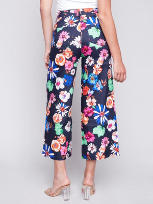 Printed Wide Leg Pant | Gardenia