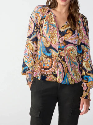 Relaxed Button Blouse in Tapestry