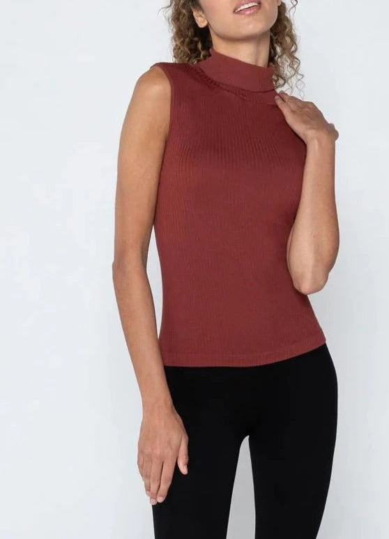 Ribbed Turtleneck Top