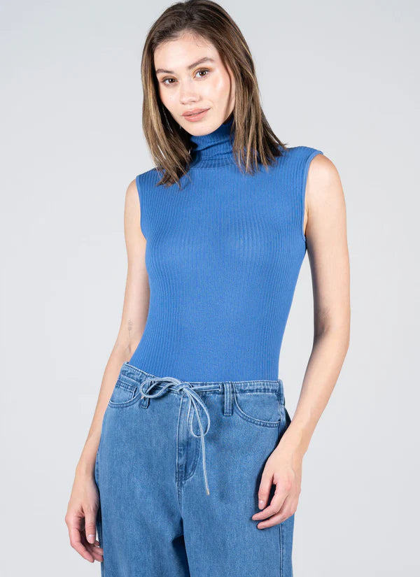 Ribbed Turtleneck Top