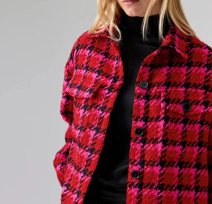 The Shacket | Lipstick Red Plaid