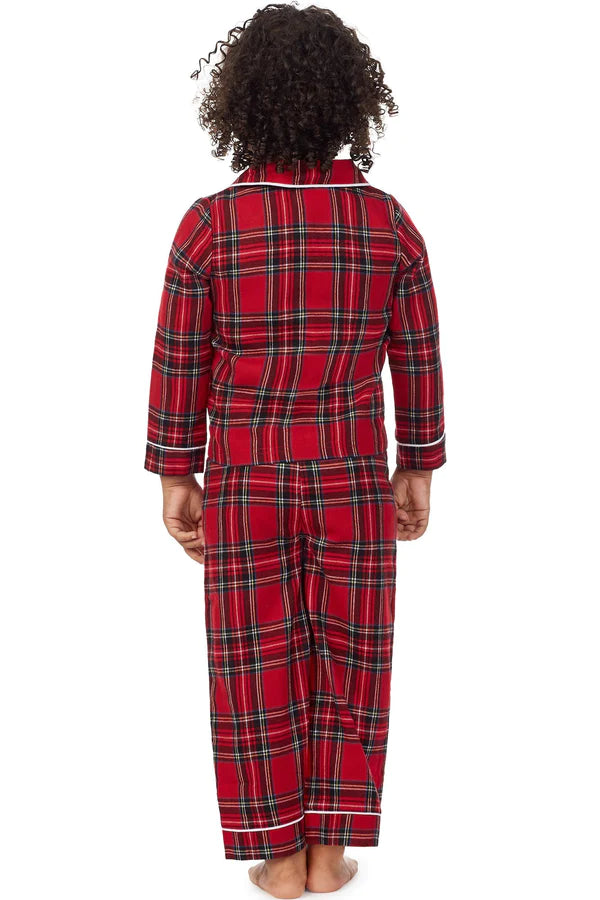 Unisex Kids Pajama Set | Red Tartan