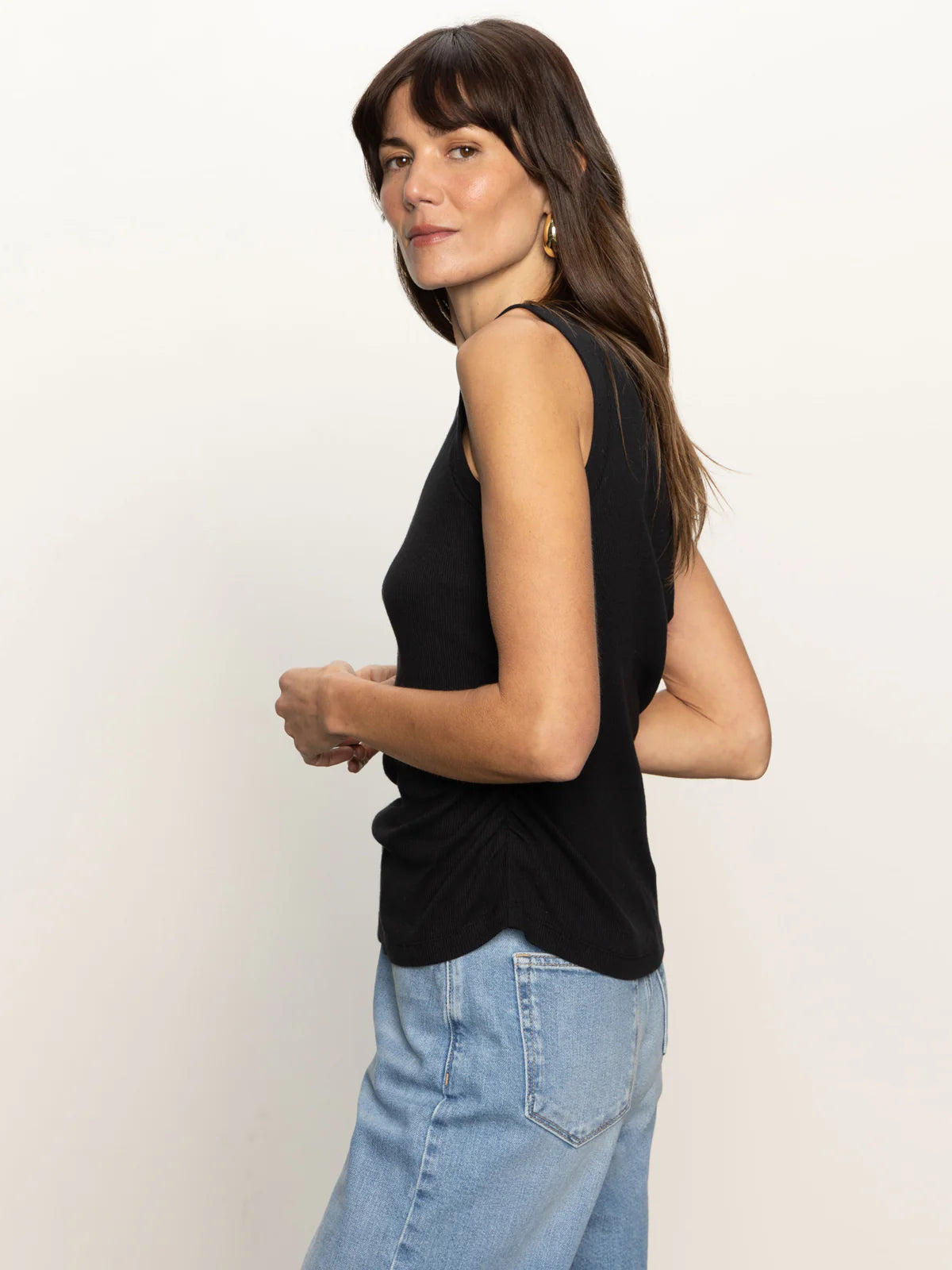 Ribbed Ruched Tank