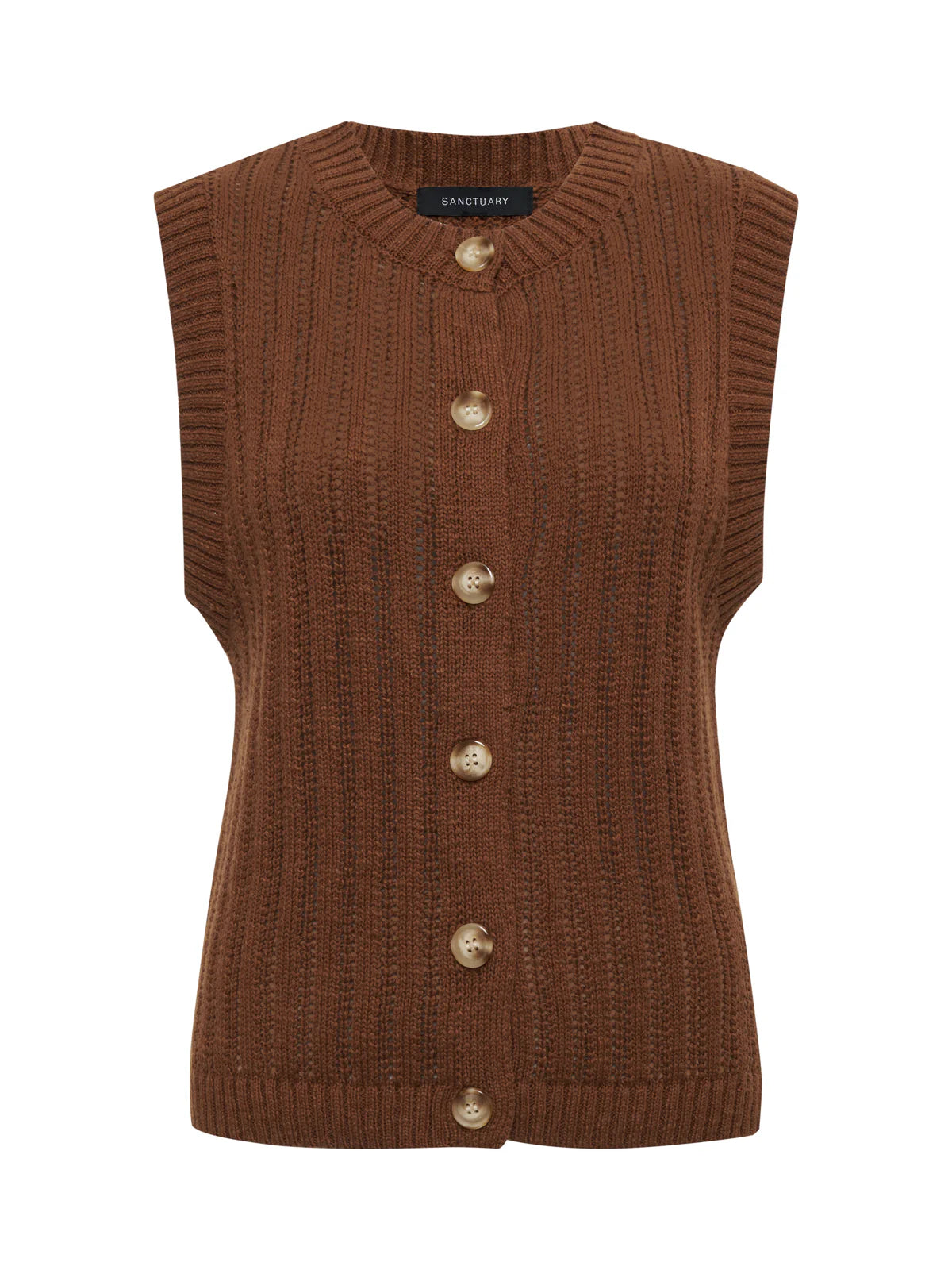 Pointelle Shell Sweater