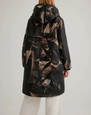 Recycled Waterproof Printed Raincoat With Taped Seams