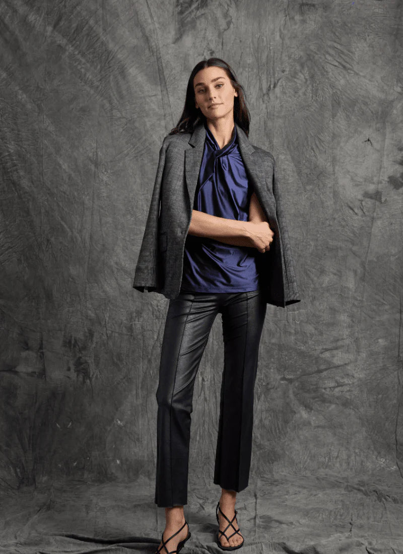 Elysse Foiled Leather Pant (27" Inseam)