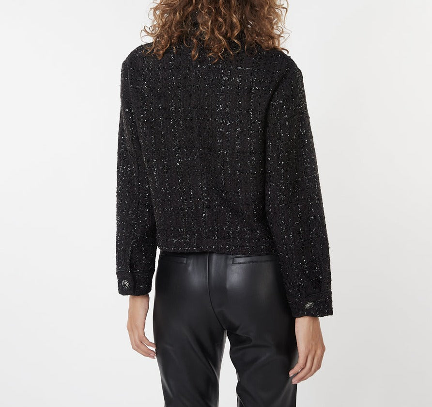 Sparkle Tweed Jacket | Black