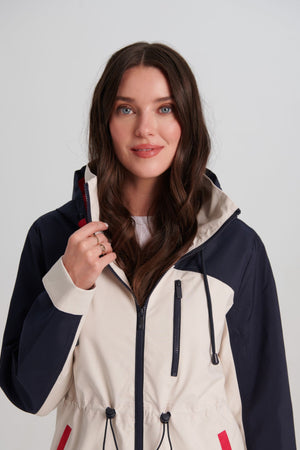 Color Block Anorak Rain Coat