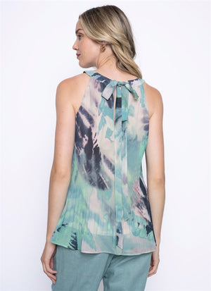 Sleeveless Pleated Top