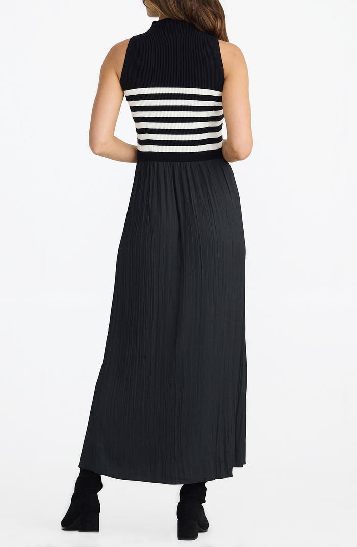 Gabriel Sleeveless Mixed Media Maxi Dress