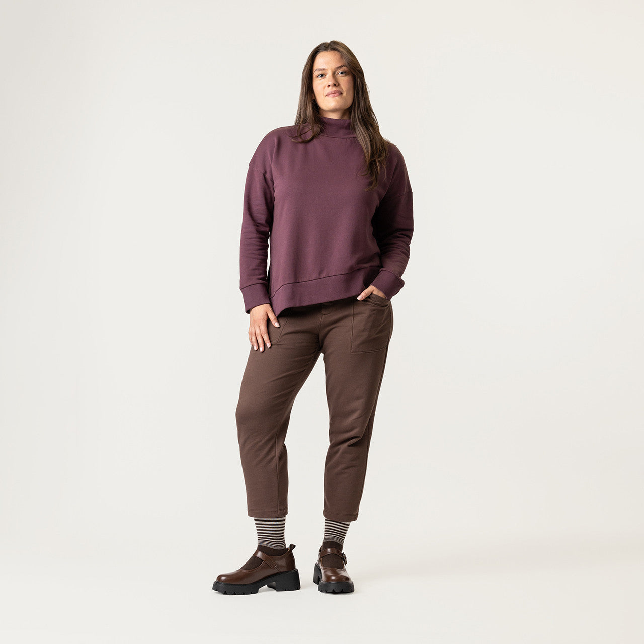 100% Regenerative Organic Certified® Cotton - Funnel Neck Top