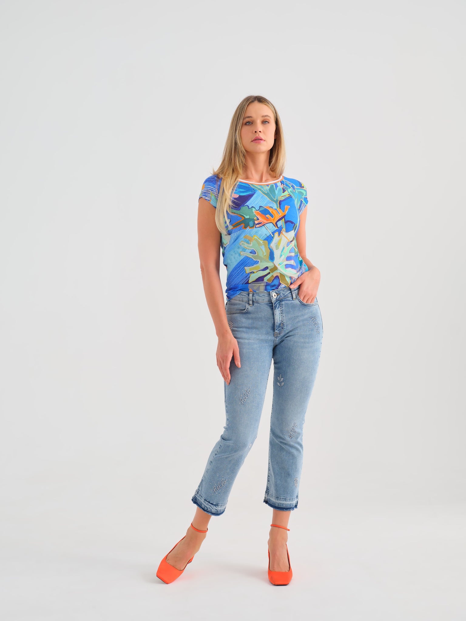 Cap Sleeve Scoop Neck Tee