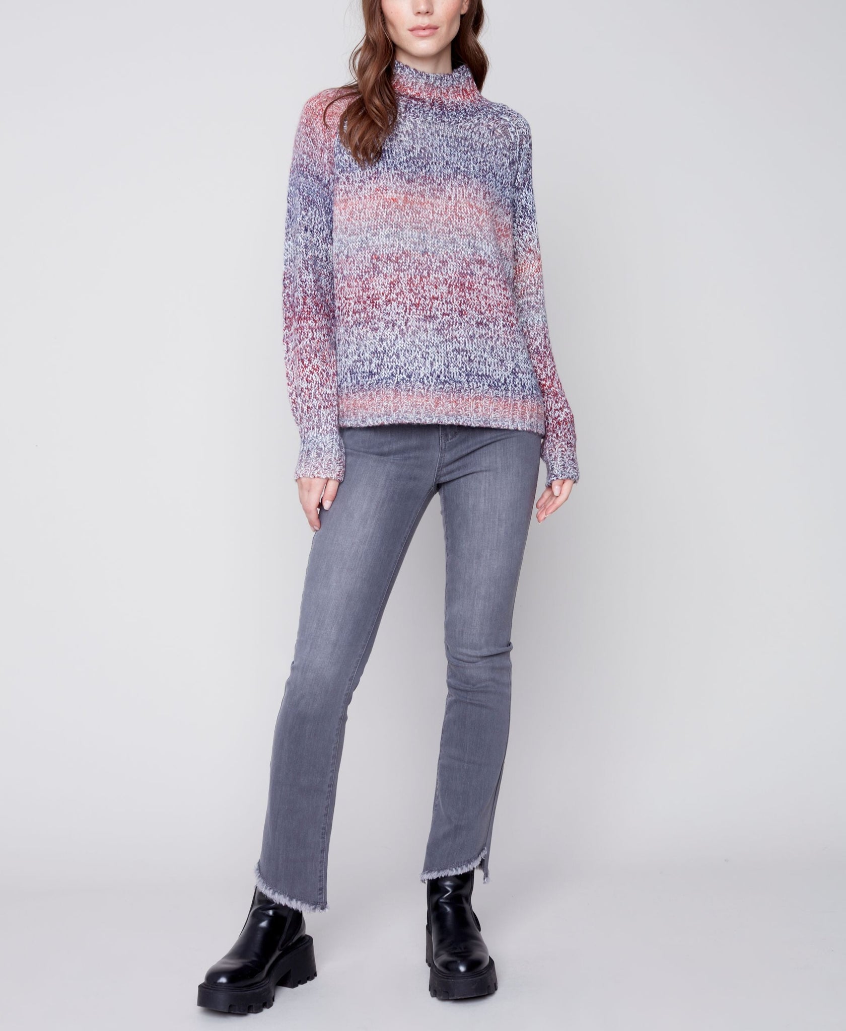 Turtle-Neck Knit Sweater | Multi