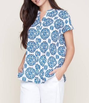 Medallion Blouse | Indigo