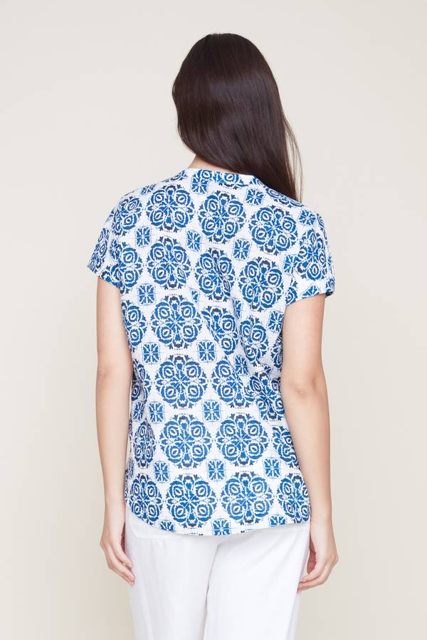 Medallion Blouse | Indigo