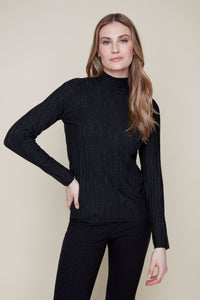 Mock Neck Knit Sweater