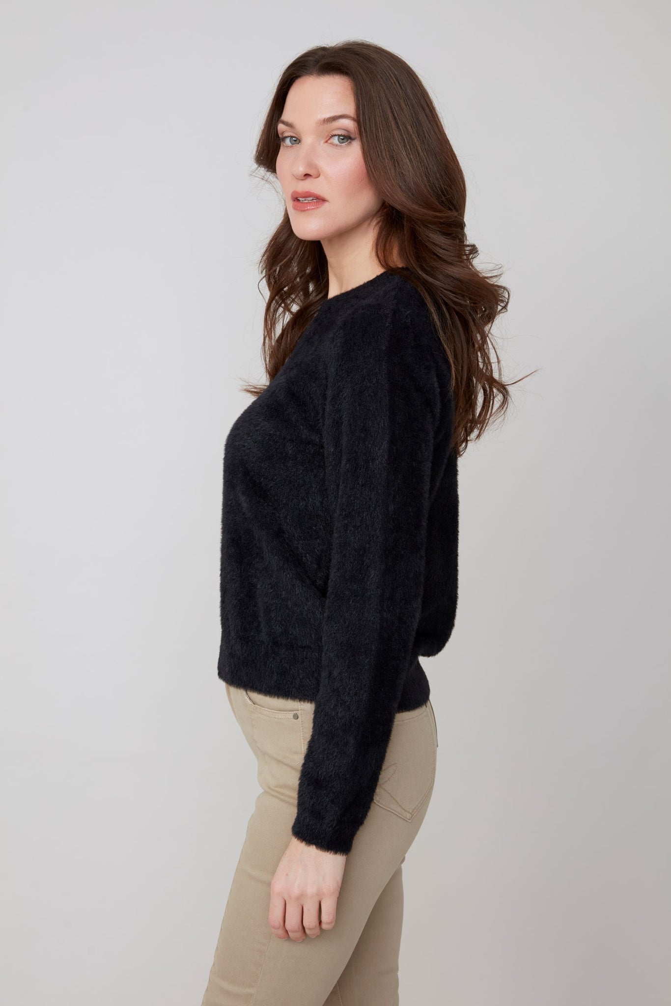 Long Sleeve Eyelash Sweater