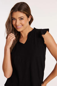 Sleeveless Ruffle Top