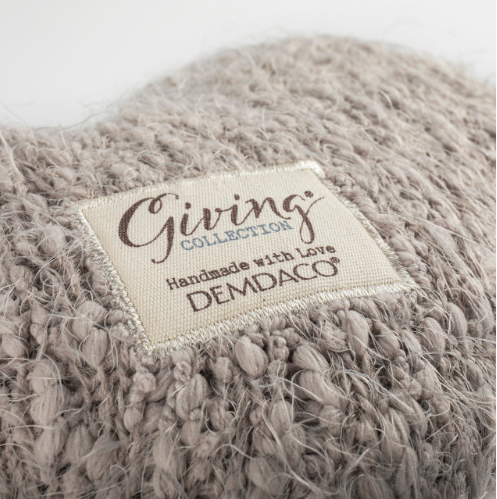 Giving Heart Weighted Pillow | Taupe