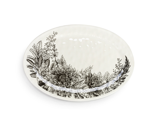 Large Melamine Oval Platter | Floral