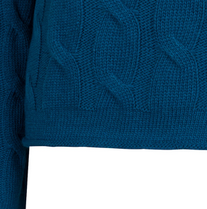 Cable Knit Sweater | Blue 