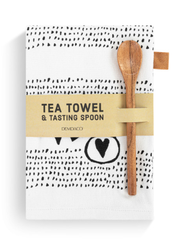 Hearts Kitchen Towel & Tasting Spoon Set