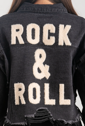 Rock & Roll Denim Jacket | Black