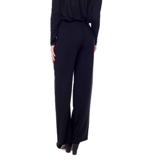 Solid Wide Leg Palermo Pant | Black