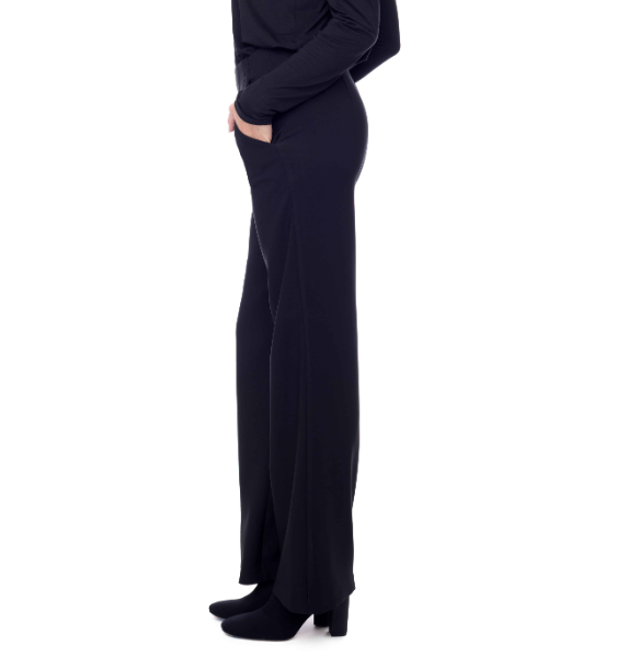 Solid Wide Leg Palermo Pant | Black