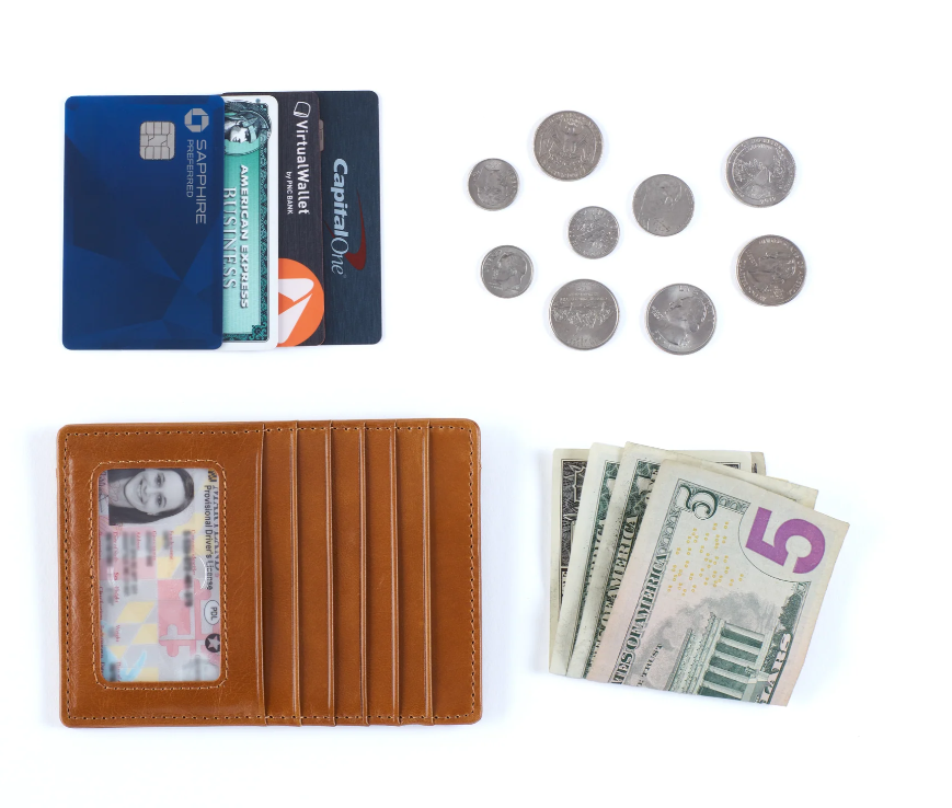 Euro Slide Card Case Printed Leather