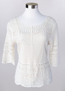 Short Sleeve Crochet Top