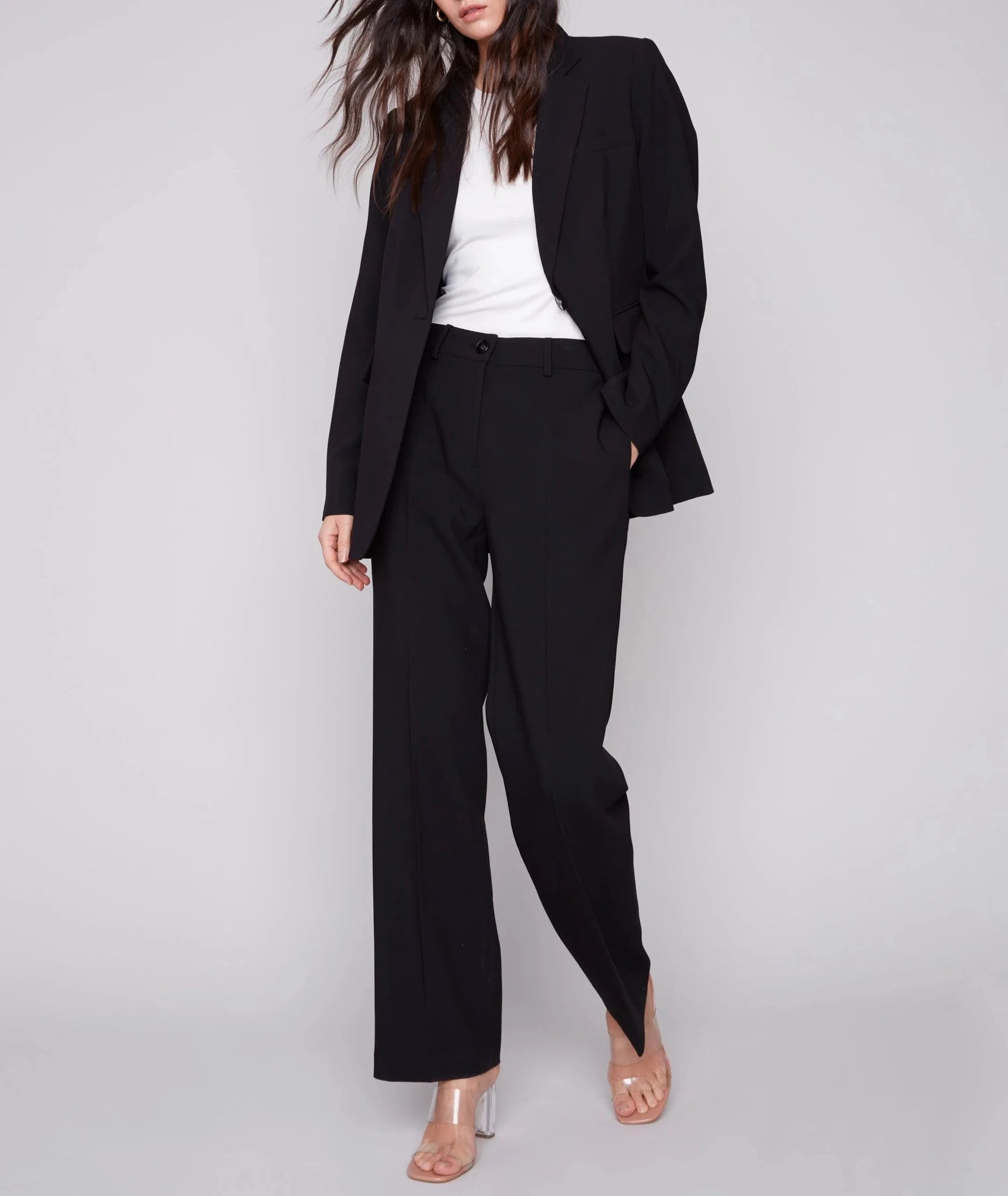 Blazer with Ruched Back | Black