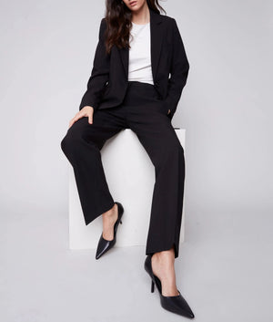 Blazer with Ruched Back | Black