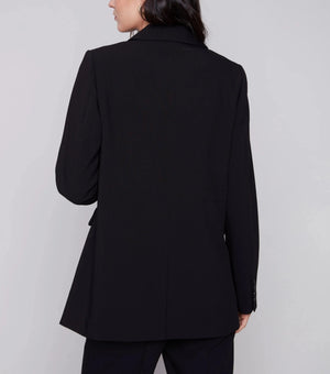 Blazer with Ruched Back | Black