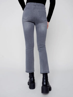 Bootcut Stretch Denim Pants | Grey