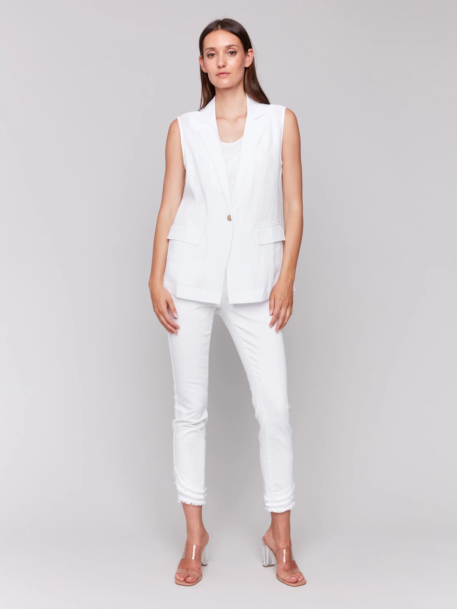 Linen Blend Vest