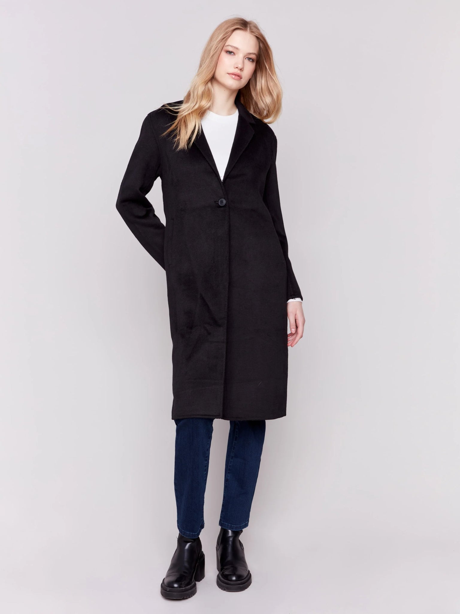 Long Double-Faced Wool Coat