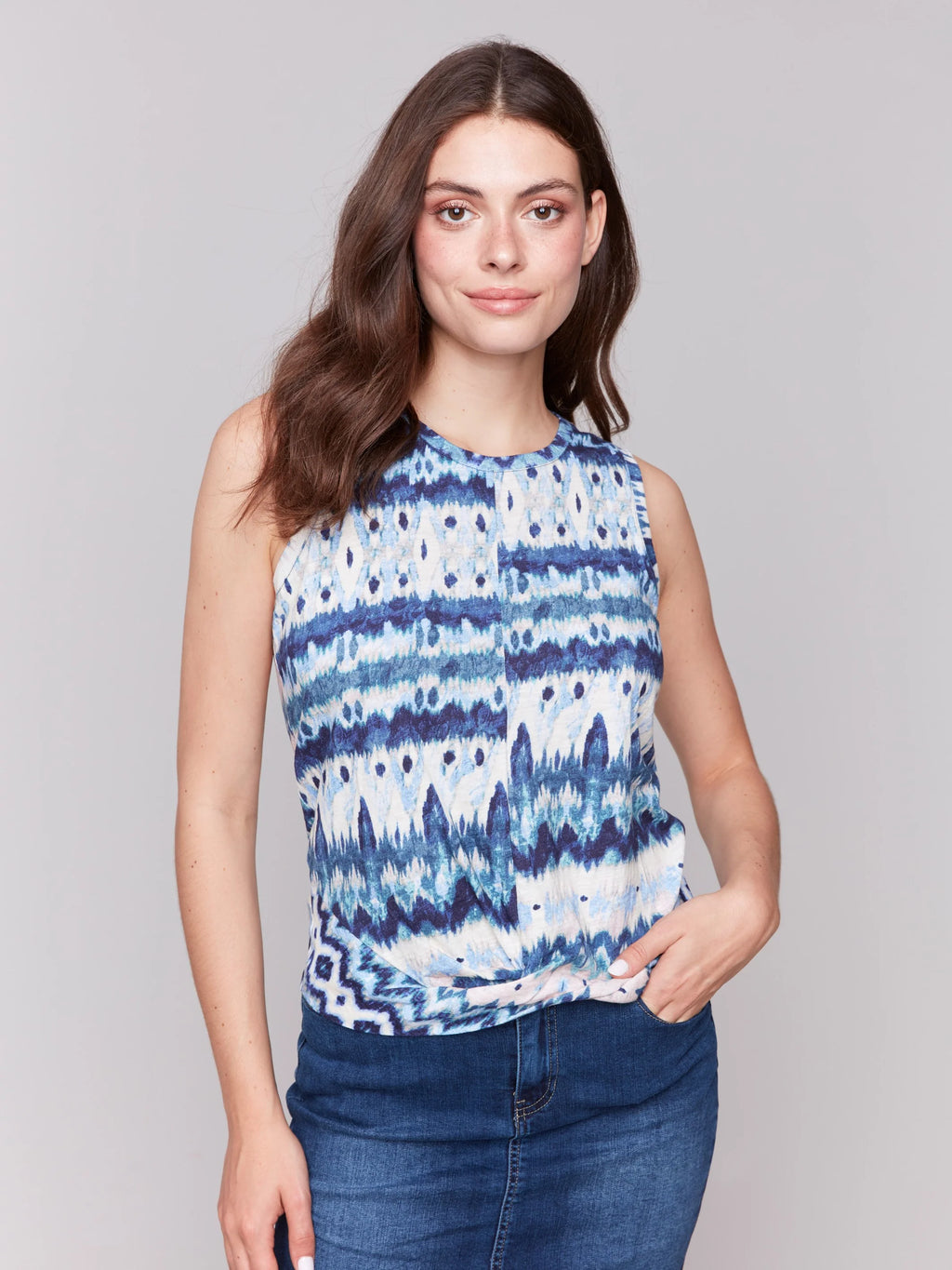 Printed Cotton Slub Tank