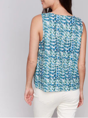 Sleeveless Linen Blend Tank
