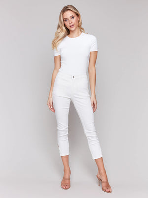 Side Mini Tab Slim Pant