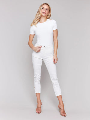 Side Mini Tab Slim Pant