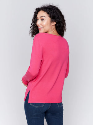 Solid Basic V-Neck Sweater