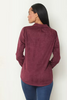 Faux Suede Long Sleeve Button Front Shirt