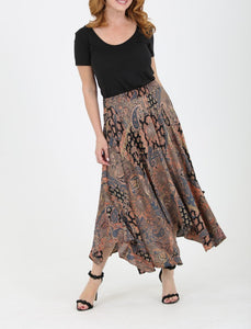 Handkerchief Hem Skirt | Black