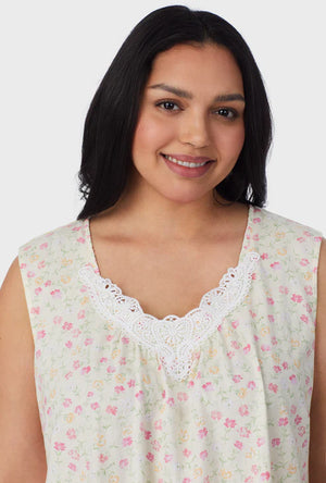 Spring Ditsy Cotton Short Nightgown