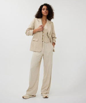 Striped Linen Blazer