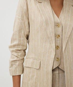 Striped Linen Blazer