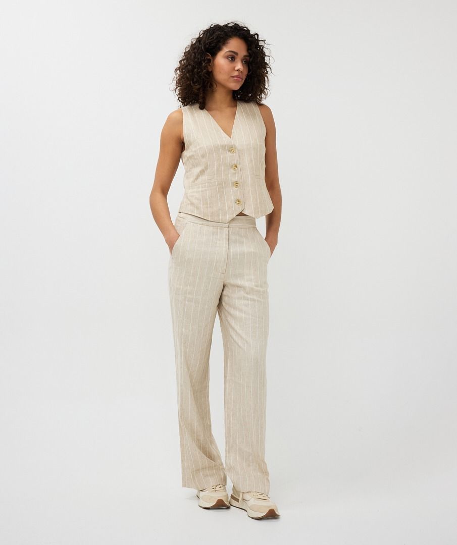 Striped Linen Vest