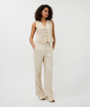 Striped Linen Vest