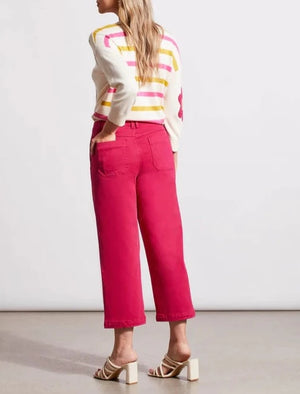 AUDREY BUTTON-FLY WIDE LEG JEANS | Daiquiri